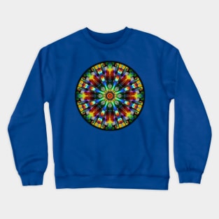 Tie-Dye Fireworks Mandala Crewneck Sweatshirt